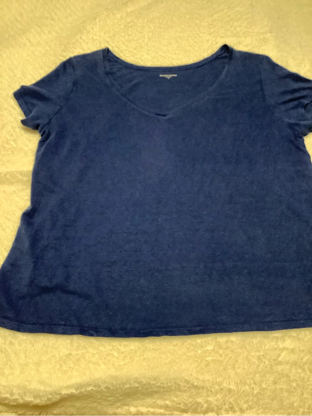 Eileen Fisher Classic V-Neck Women's Top in Navy Blue